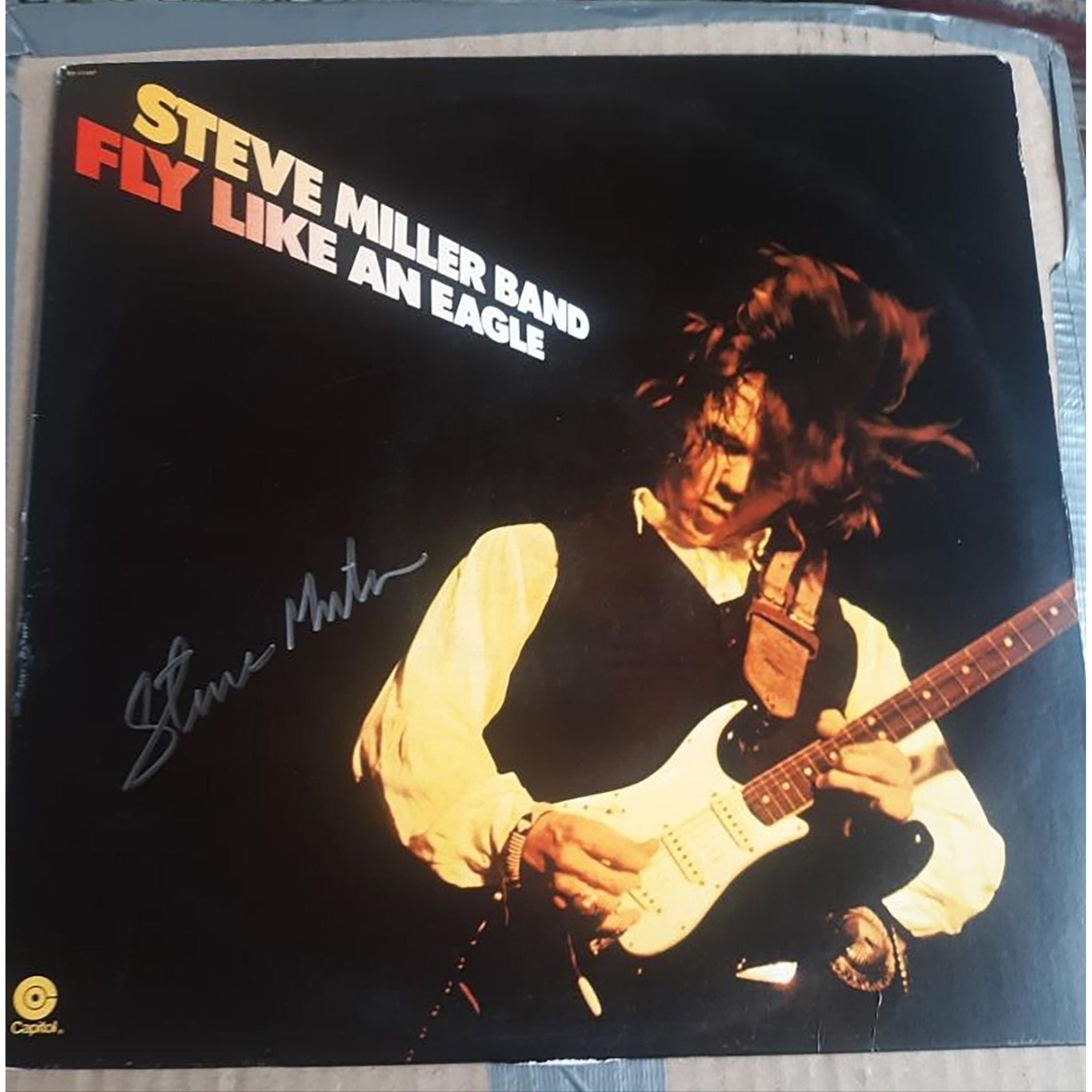 Steve Miller Fly Like an Eagle LP signed with proof