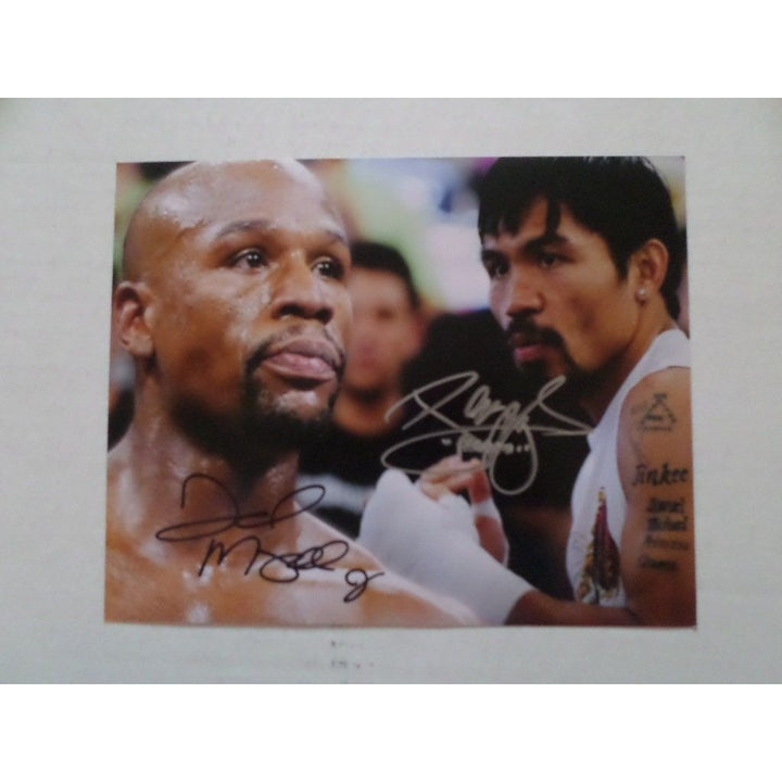 Floyd Mayweather Jr and Manny Pacquiao 8x10 signed photo