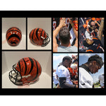 Load image into Gallery viewer, Joe Burrow, Jamarr Chase, Cincinnati Bengals 2021-22 Speed Pro model helmet team signed with proof &amp; free case
