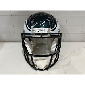 2022 Philadelphia Eagles Jalen Hurts AJ Brown Riddell Speed authentic game model helmet team signed helmet with proof