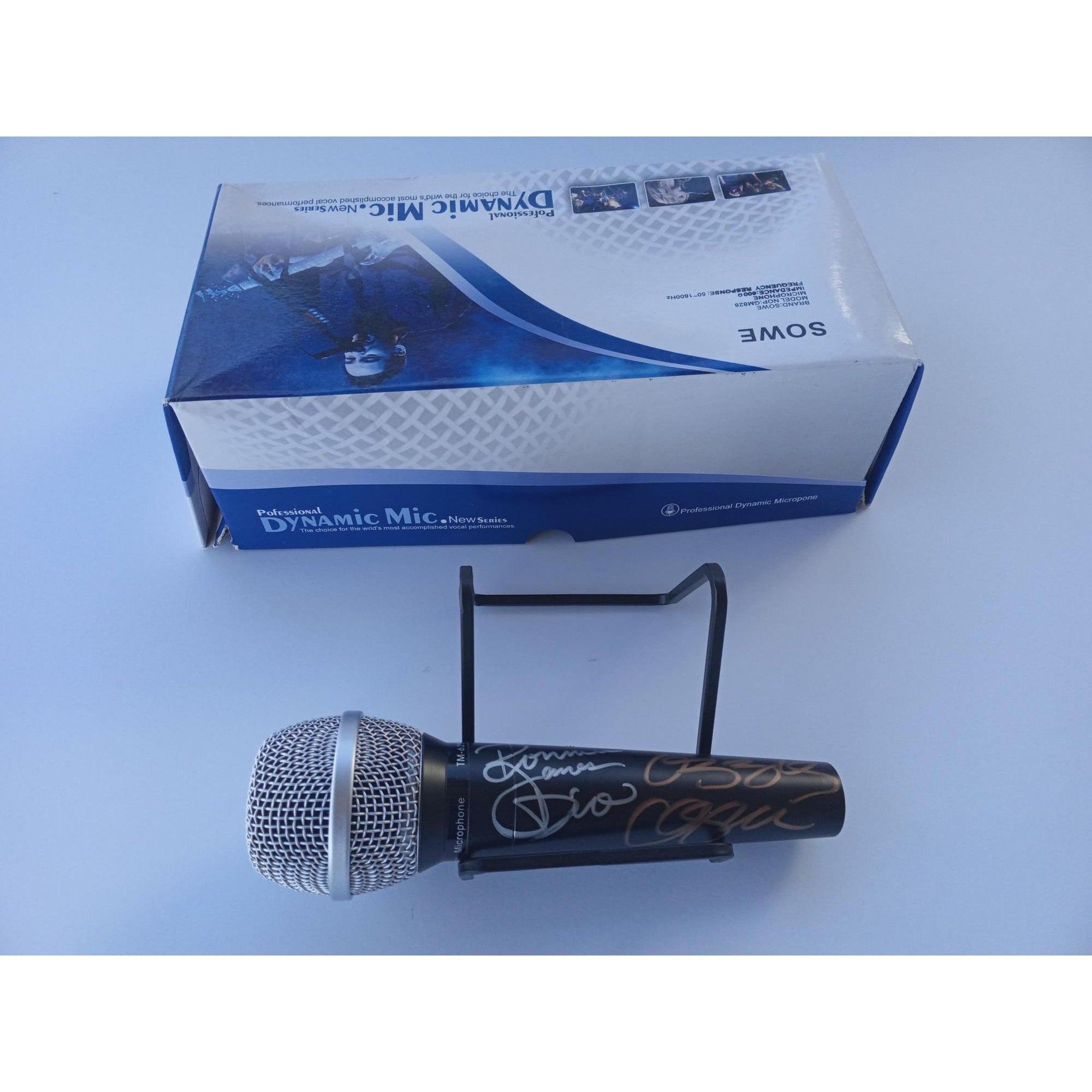 David Crosby microphone signed with proof