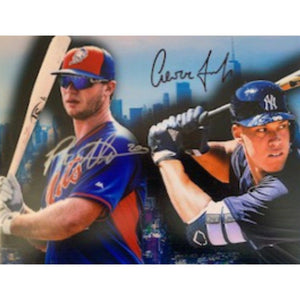 Aaron judge and Pete Alonso 8 x 10 photo signed with proof