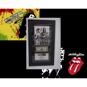 Bob Marley and Mick Jagger signed & framed with proof