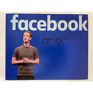 Mark Zuckerberg Facebook founder 8 x 10 signed photo with proof