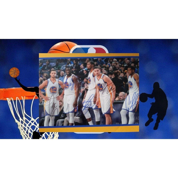 Steph Curry Draymond Green Klay Thompson Kevin Durant 11 by 14 photo signed with proof