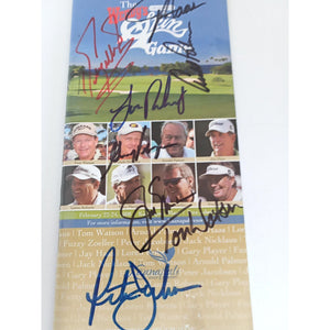 Arnold Palmer Jack Nicklaus Gary Player signed Skins game mini program