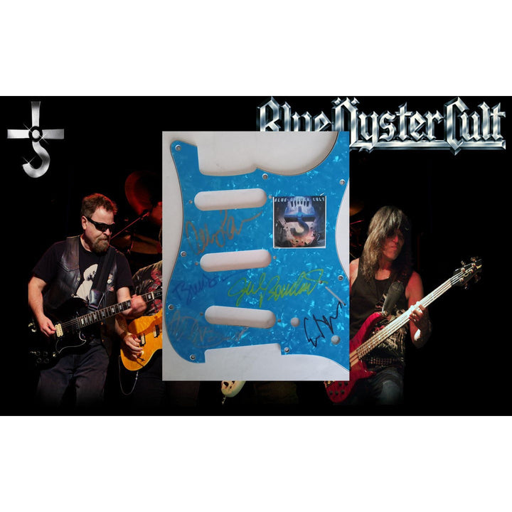 Blue Oyster Cult Buck Dharma Eric Bloom electric guitar pickguard signed