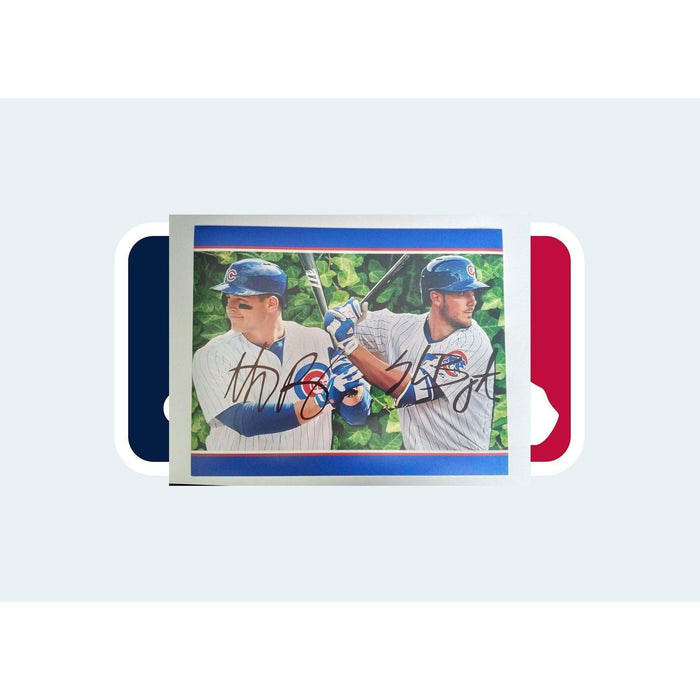 Kris Bryant and Anthony Rizzo 8 by 10 signed photo with proof