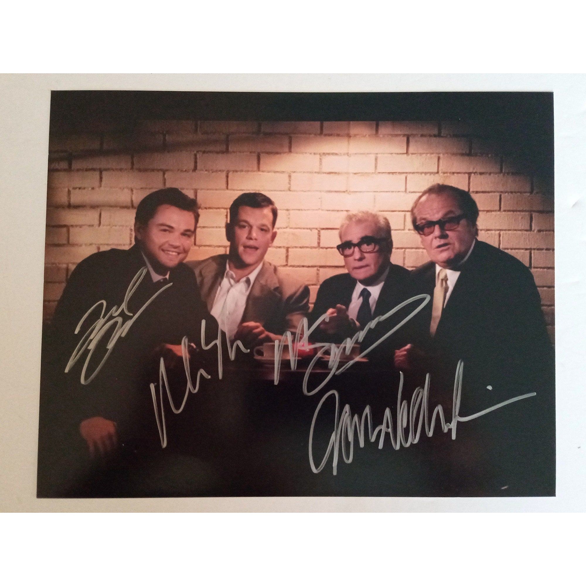 Leonardo DiCaprio, Matt Damon, Martin Scorsese, Jack Nicholson 8 by 10 signed photo with proof