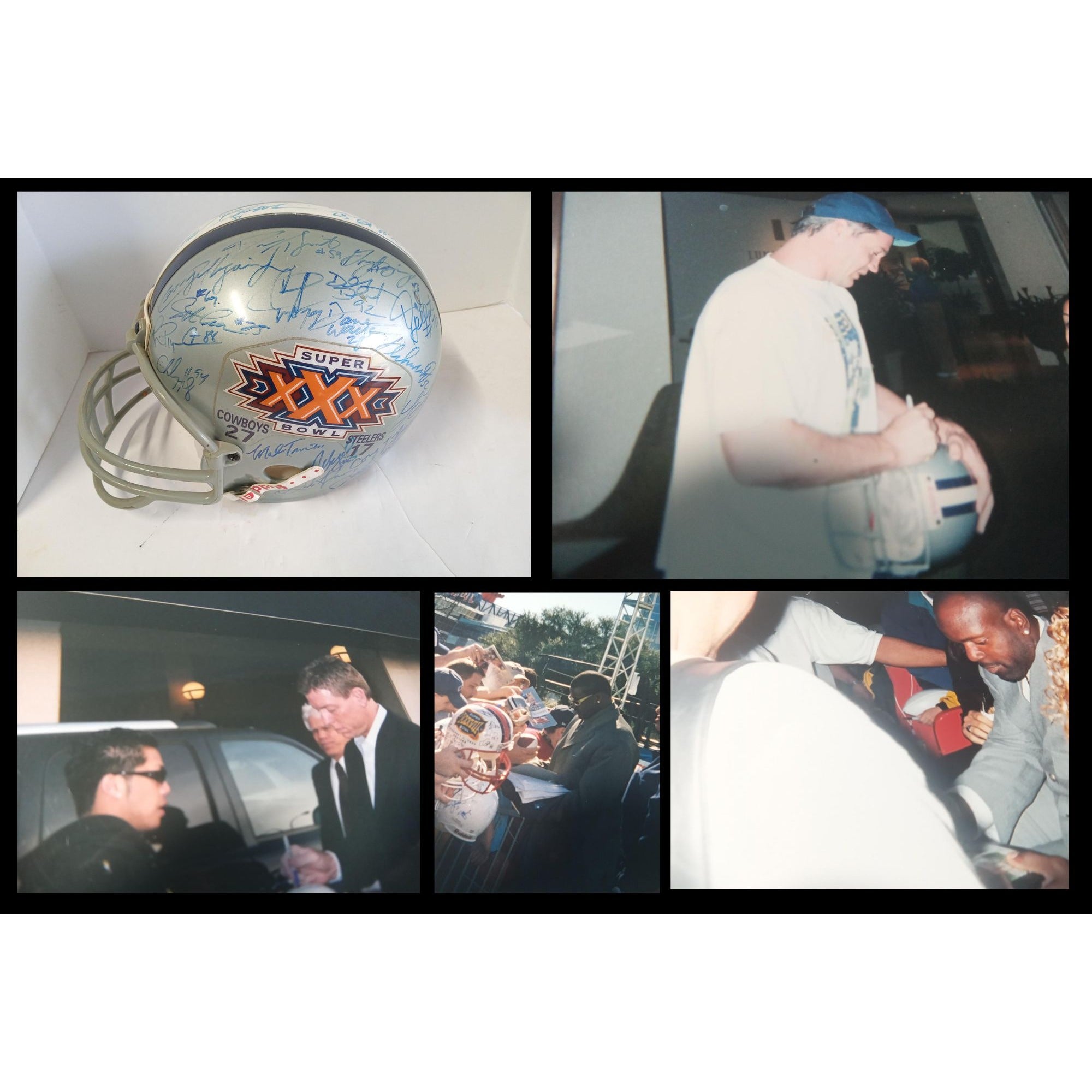 Dallas Cowboys 1995 96 Super Bowl champions team signed Riddell replic –  Awesome Artifacts