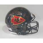 Load image into Gallery viewer, Kansas City Chiefs one of a kind 2022-23 team sign helmet Riddell speed authentic with free case
