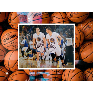 Golden State Warriors Klay Thompson and Stephen Curry 8 x 10 signed photo with proof