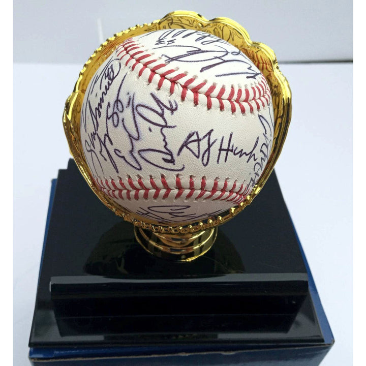 2017 Houston Astros world champions World Series baseball team signed with proof with free case