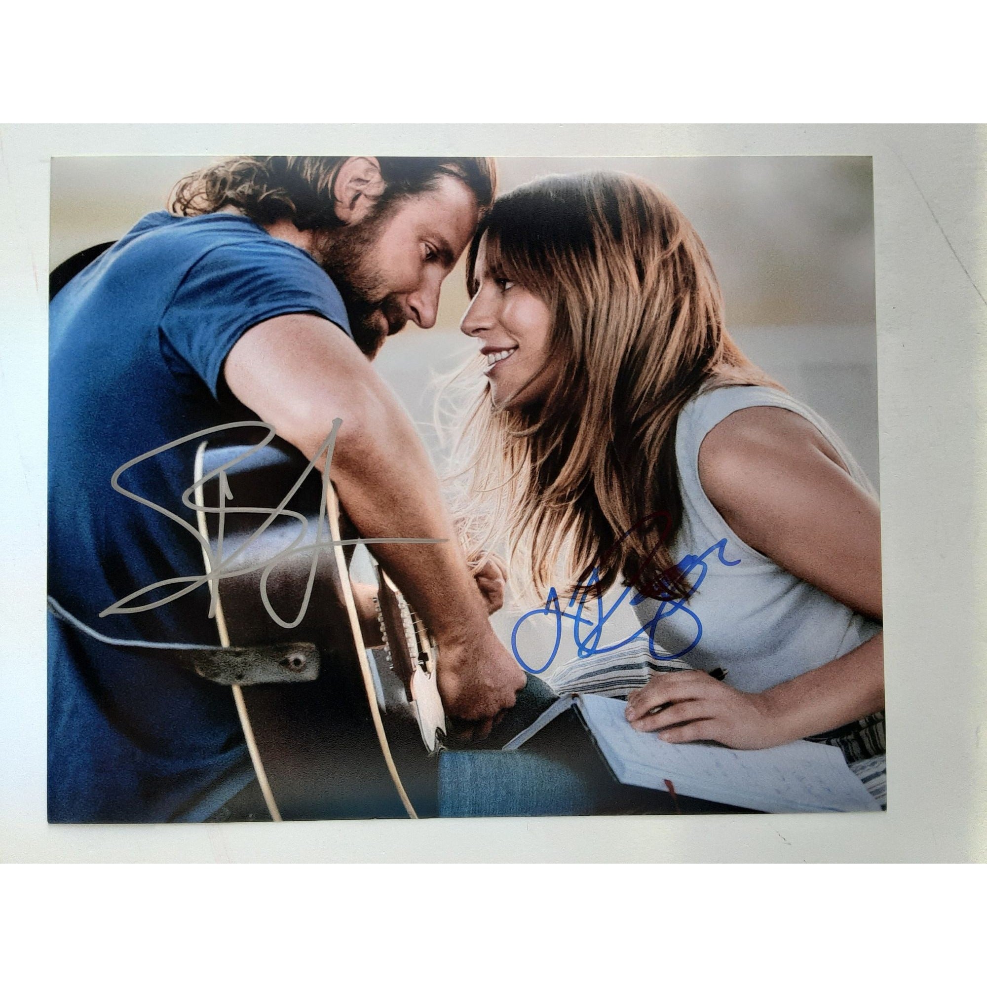 Bradley Cooper and Lady Gaga 8 by 10 signed photo with proof