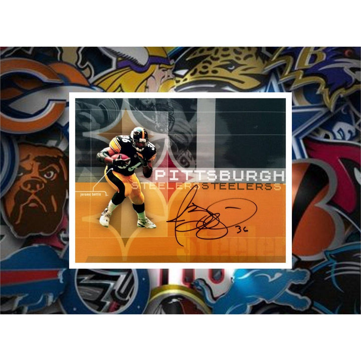 Jerome Bettis Pittsburgh Steelers Hall of Famer 8x10 photo signed with proof