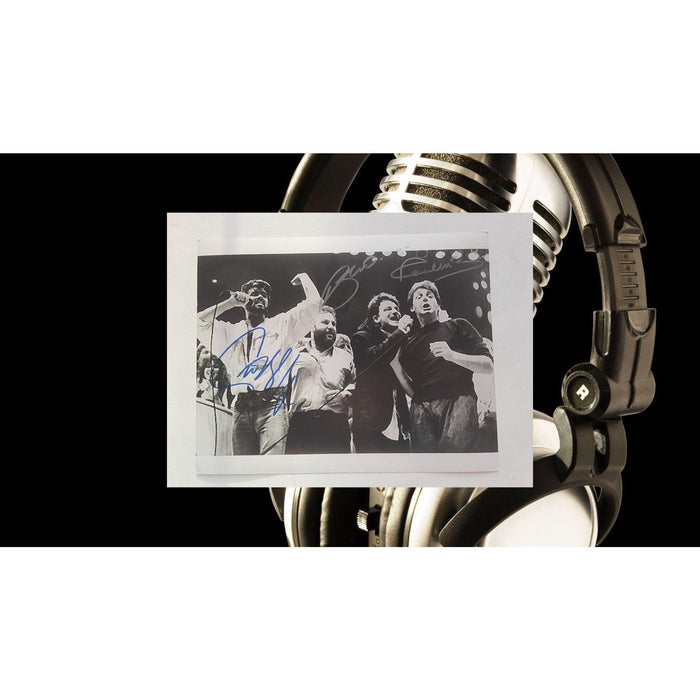 Paul McCartney Bono and George Michael 8 by 10 signed photo with proof