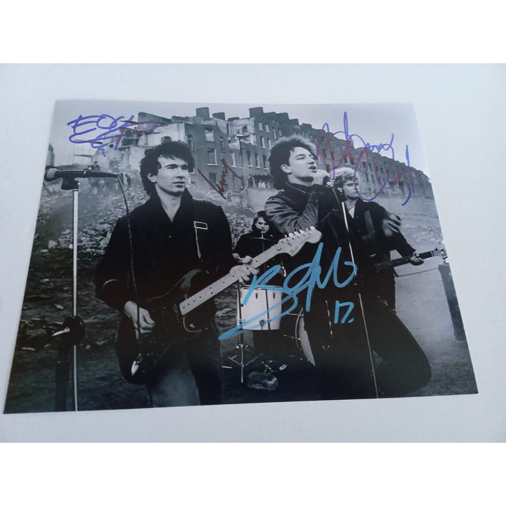 Paul Hewson, U2 Larry Mullen, Adam Clayton, The Edge 8 by 10 photo with proof - Awesome Artifacts 