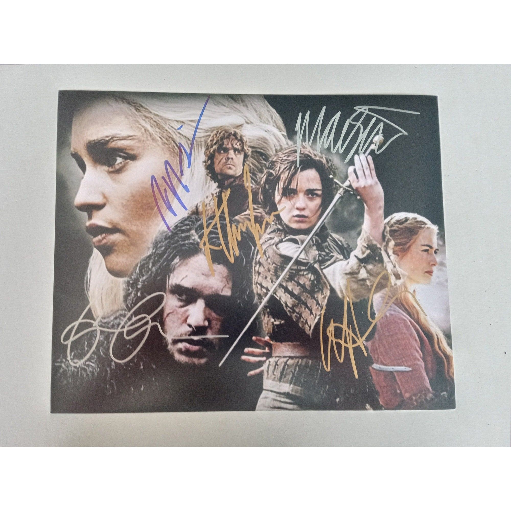 Game of Thrones Emilia Clarke, Peter Dinklage 8 by 10 signed photo