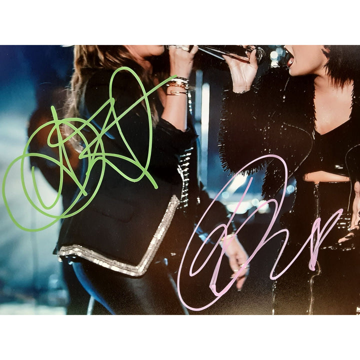 Demi Lovato, Alanis Morissette 8 by 10 signed photo with proof