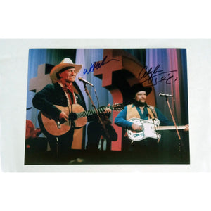 Waylon Jennings and Willie Nelson 8 by 10 signed photo with proof