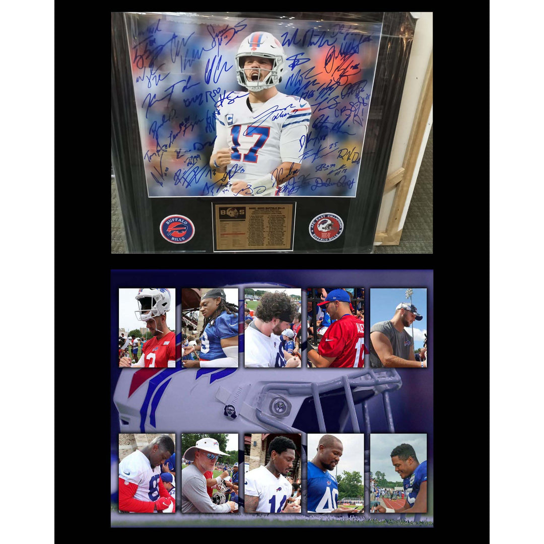 Josh Allen Stefon Diggs Buffalo Bills 16x20 photo 2022 team signed and framed with proof