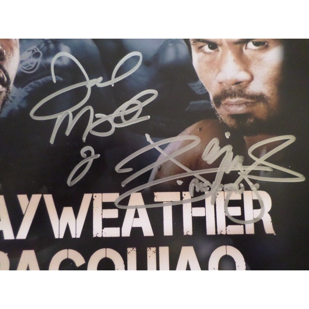 Floyd Mayweather Jr and Manny Pacquiao 8x10 signed photo