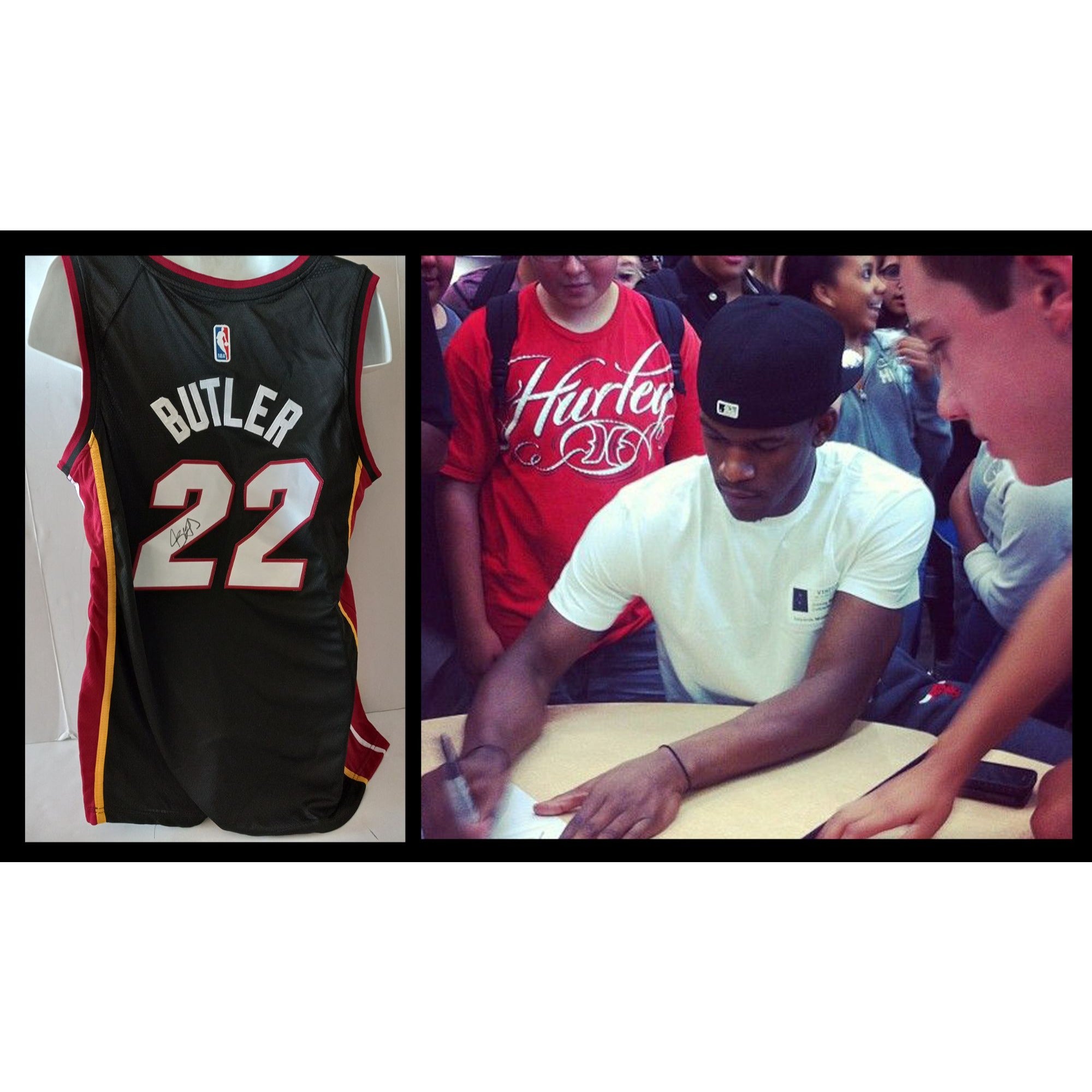 Jimmy Butler Miami Heat size 52 game model jersey signed with proof