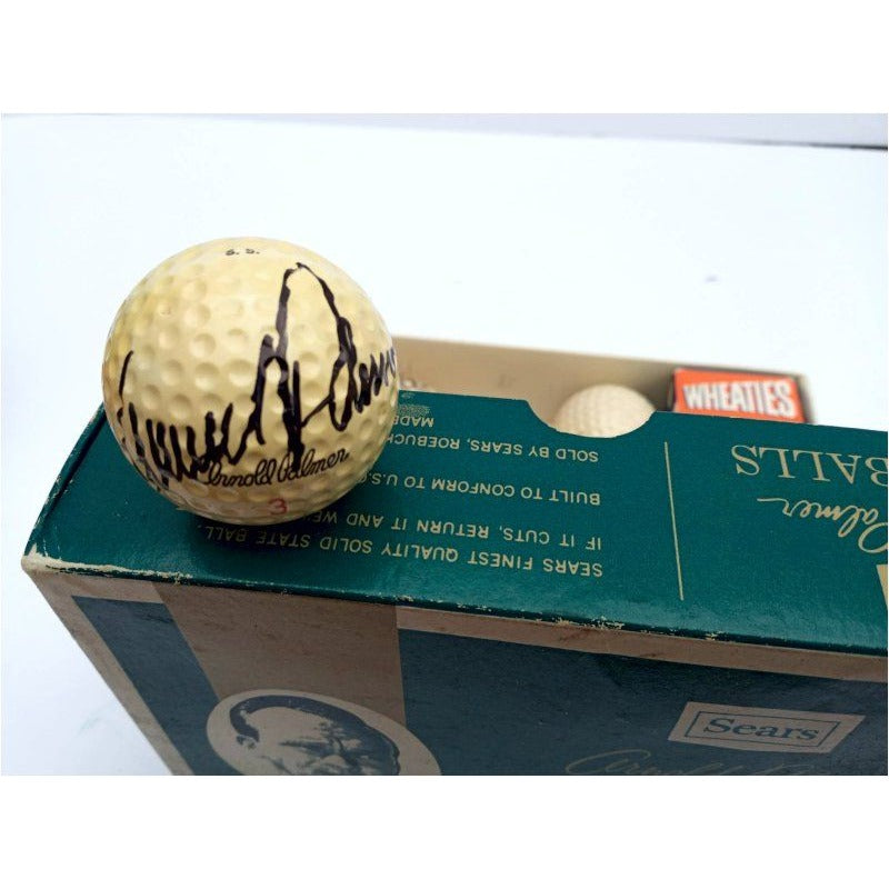 Arnold Palmer vintage Signature Series golf ball sign with proof  with free case