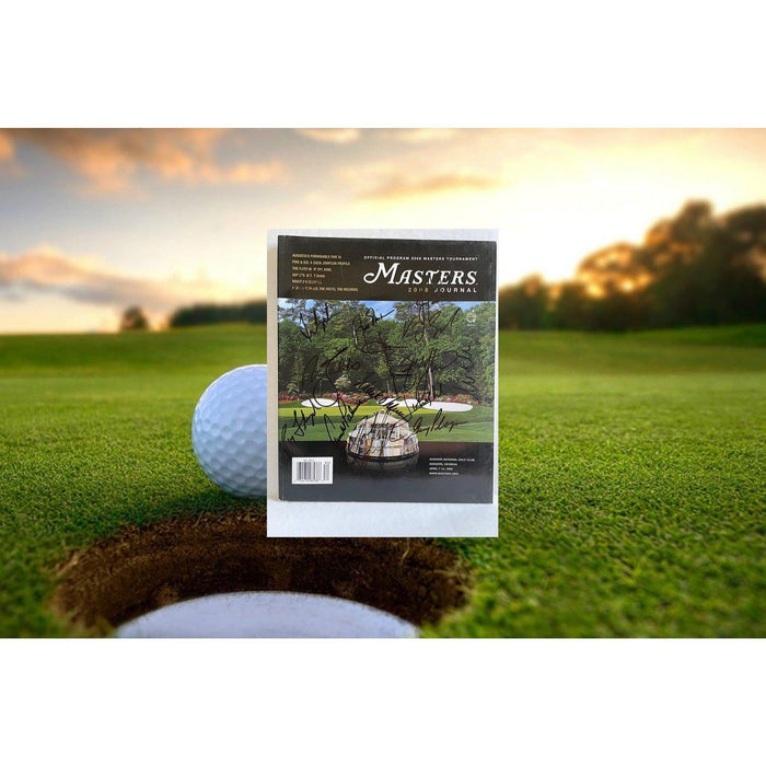 Masters Journal Arnold Palmer, Tiger Woods, Jack Nicklaus signed with proof