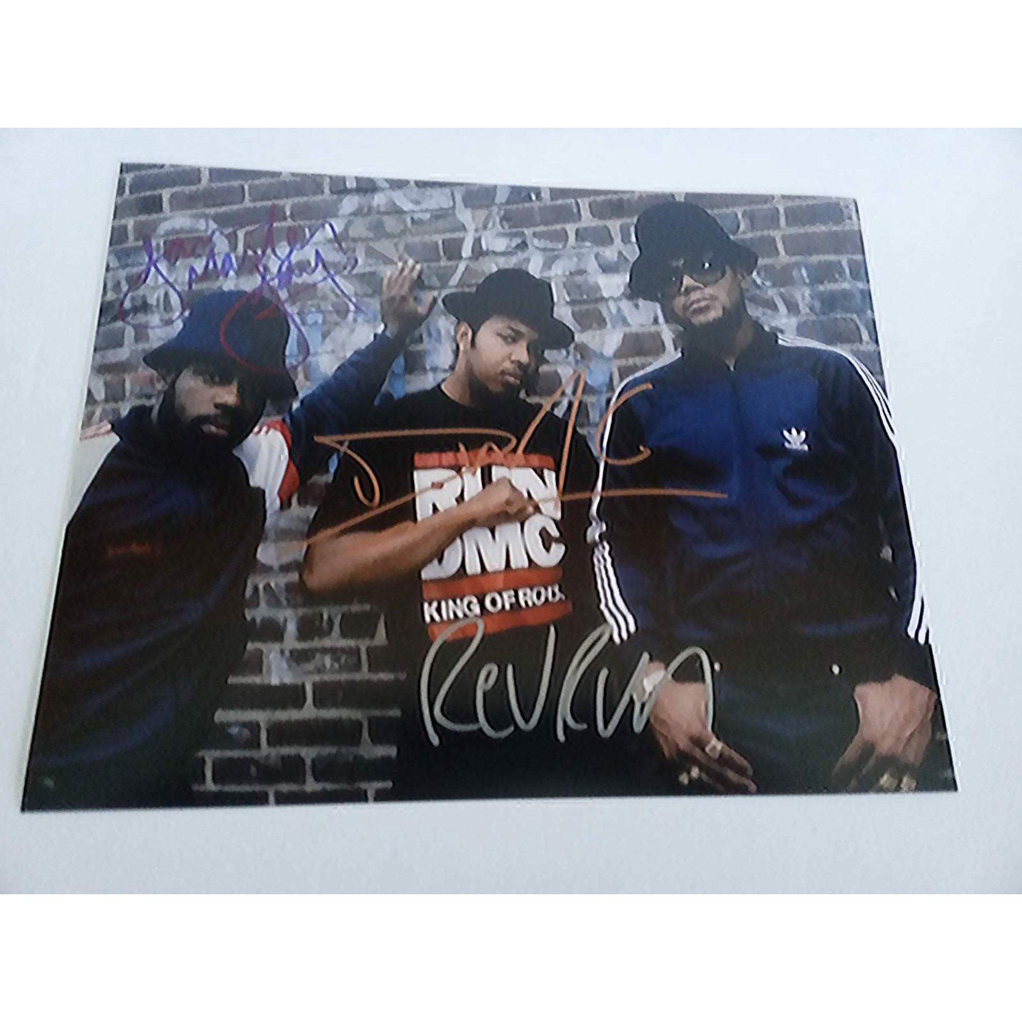 Run DMC, Jason Mizell, Darryl McDaniels and Joseph Simmons 8 x 10 photo signed with proof - Awesome Artifacts 