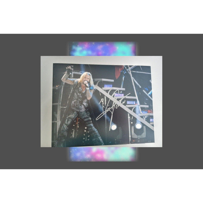 Vince Neil Motley Crue 8 by 10 signed photo with proof