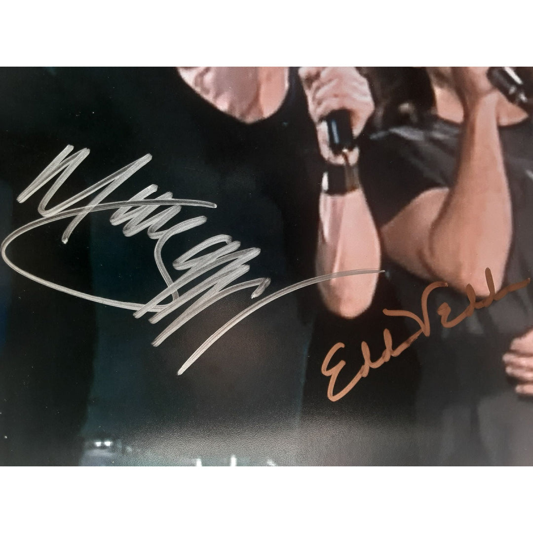 Mick Jagger and Eddie Vedder 8 by 10 signed photo with proof - Awesome Artifacts 