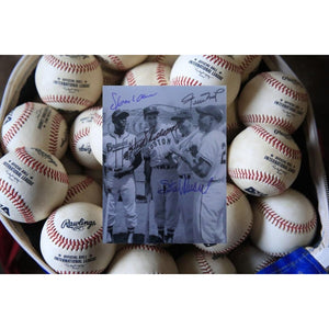Ted Williams Stan Musial Willie Mays and Hank Aaron 8X10 signed photo