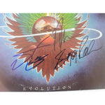 Load image into Gallery viewer, Journey Evolution Steve Smith, Ross Valory, Neal Schon, Steve Perry LP and vinyl signed with proof
