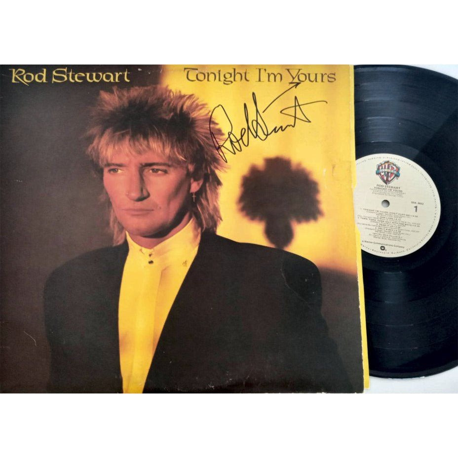 Rod Stewart Tonight I'm Yours LP signed with proof - Awesome Artifacts 