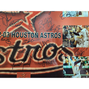 Jeff Bagwell Craig Biggio Lance Berkman 2002 Houston Astros team sign photo 13x19