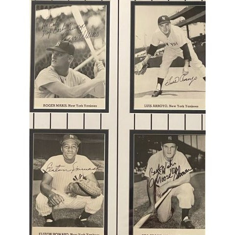 Roger Maris Whitey Ford Mickey Mantle Yogi Berra 1961 New York Yankees signed 37x31