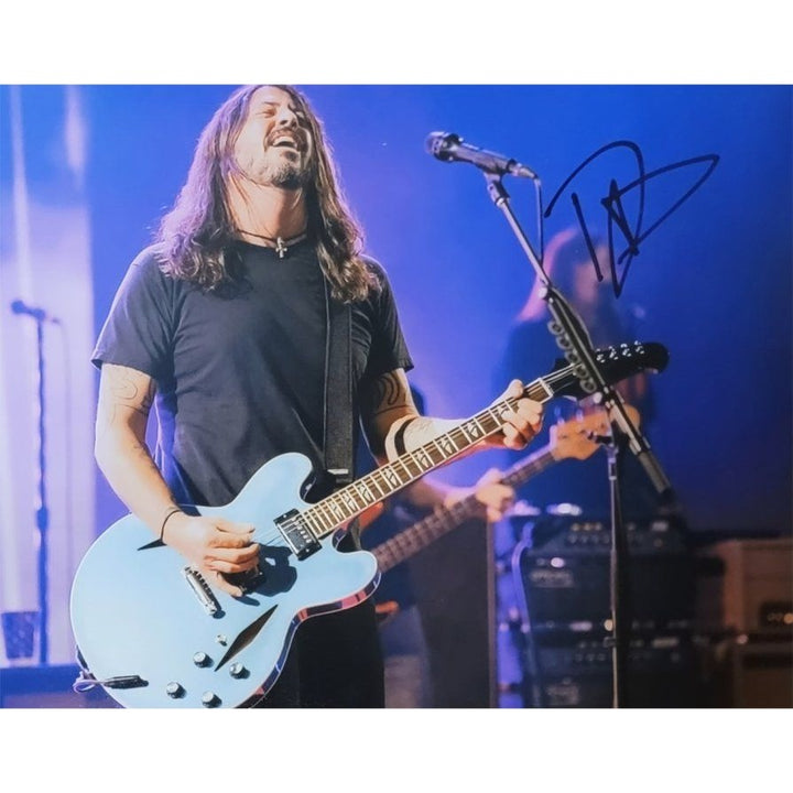 David Grohl Foo Fighters 8 by 10 photo sign with proof