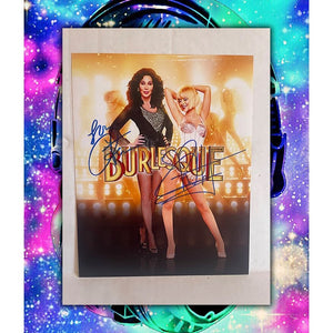 Burlesque share and Christina Aguilera 8x10 photo sign with proof
