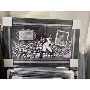 New York Yankees Whitey Ford 32x21 inches  signed & framed with proof