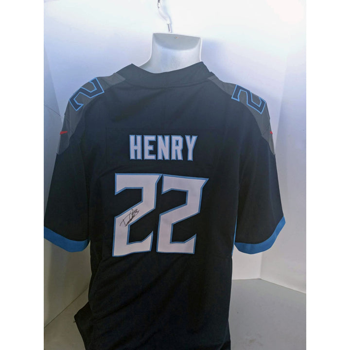 Derrick Henry Tennessee Titans game model jersey signed with proof