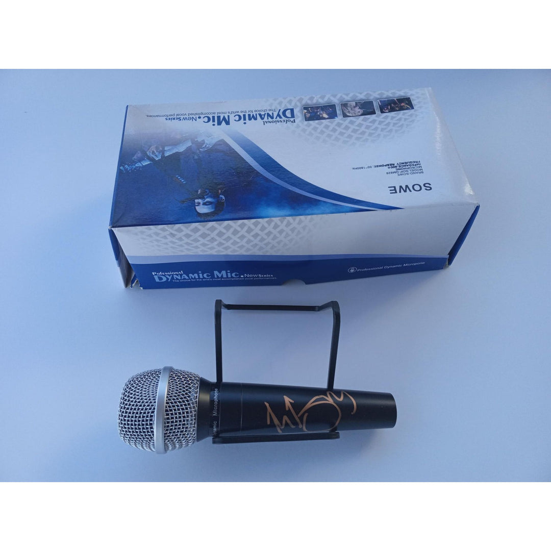 Thom Yorke Radiohead lead singer microphone signed with proof