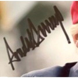 President Donald Trump 8 x 10 photo signed with proof