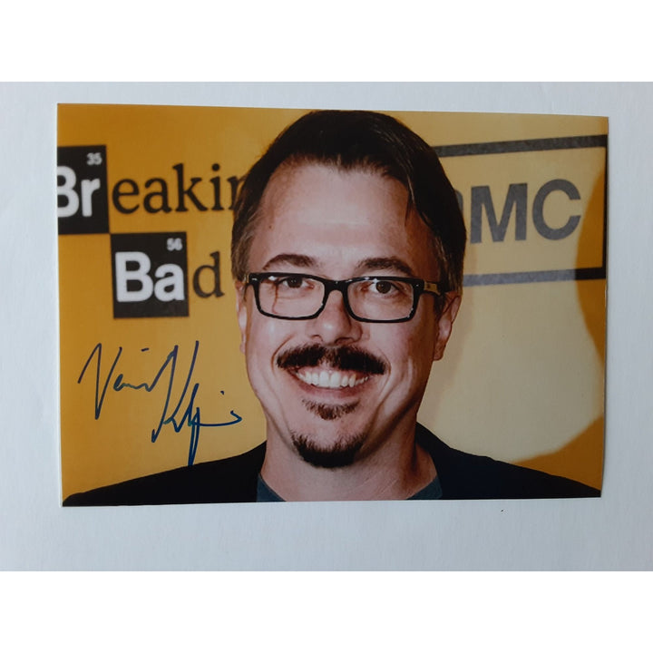 Vince Gilligan Breaking Bad 5 x 7 photo signed with proof - Awesome Artifacts 