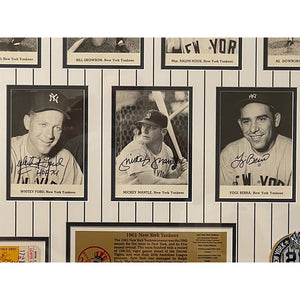 Roger Maris, Whitey Ford, Mickey Mantle, Yogi Berra 1961 New York Yankees signed 37x31 with proof