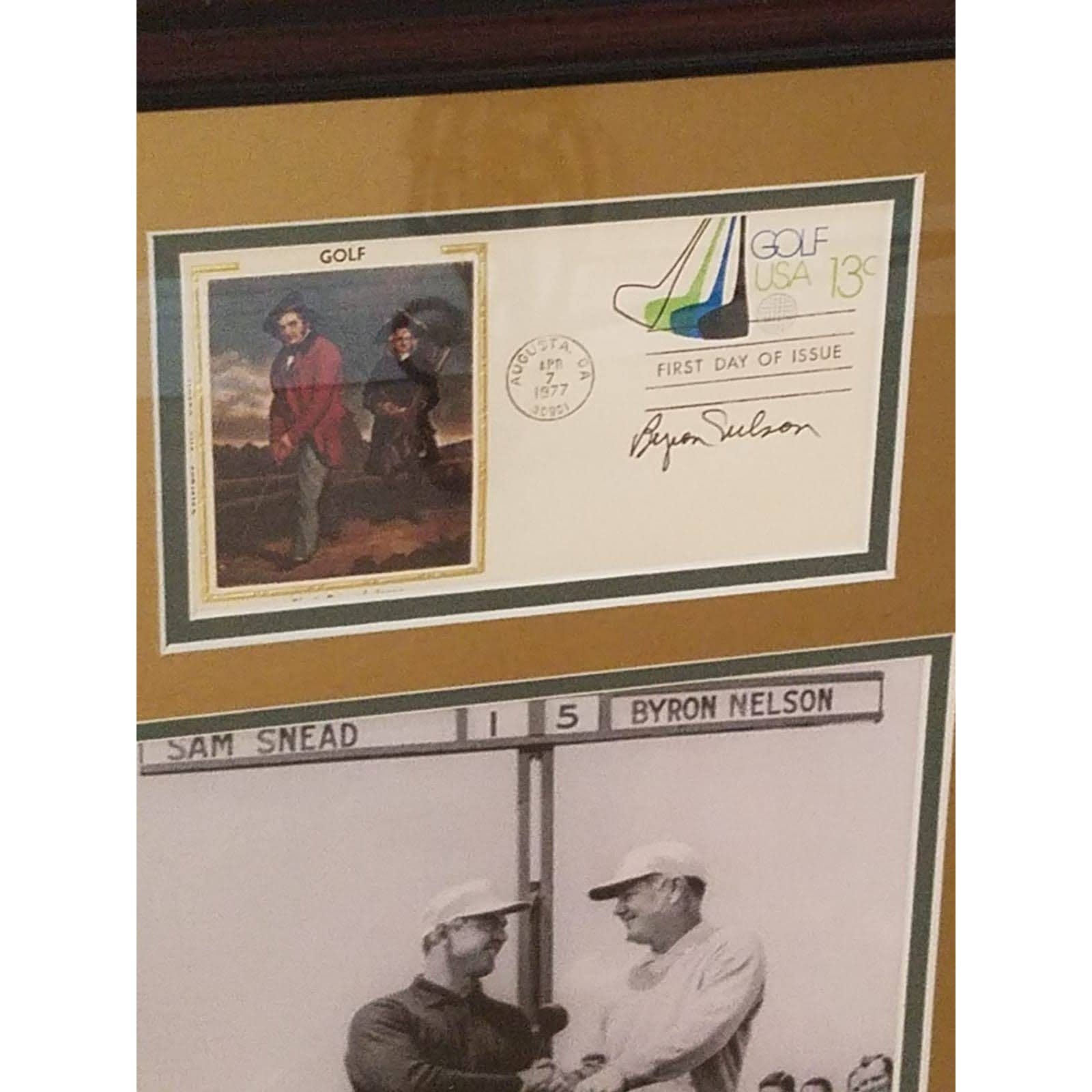 Sam Snead and Byron Nelson Signed and Framed