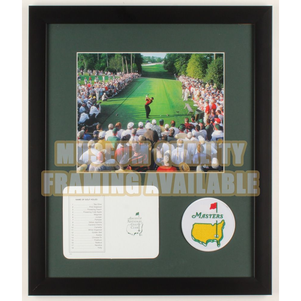 Tiger Woods Masters golf scorecard signed with proof