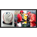 Load image into Gallery viewer, Shohei Otani Mike Trout Rawlings official Major League Baseball signed with proof with free case
