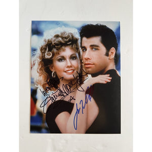 Grease Olivia Newton-John and John Travolta 8 by 10 signed photo with proof