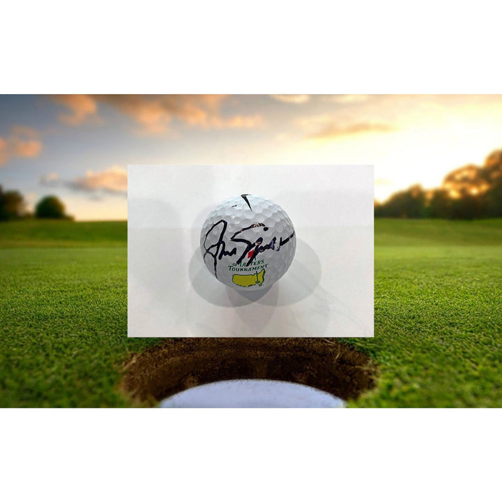 Jack Nicklaus Masters golf ball signed with proof